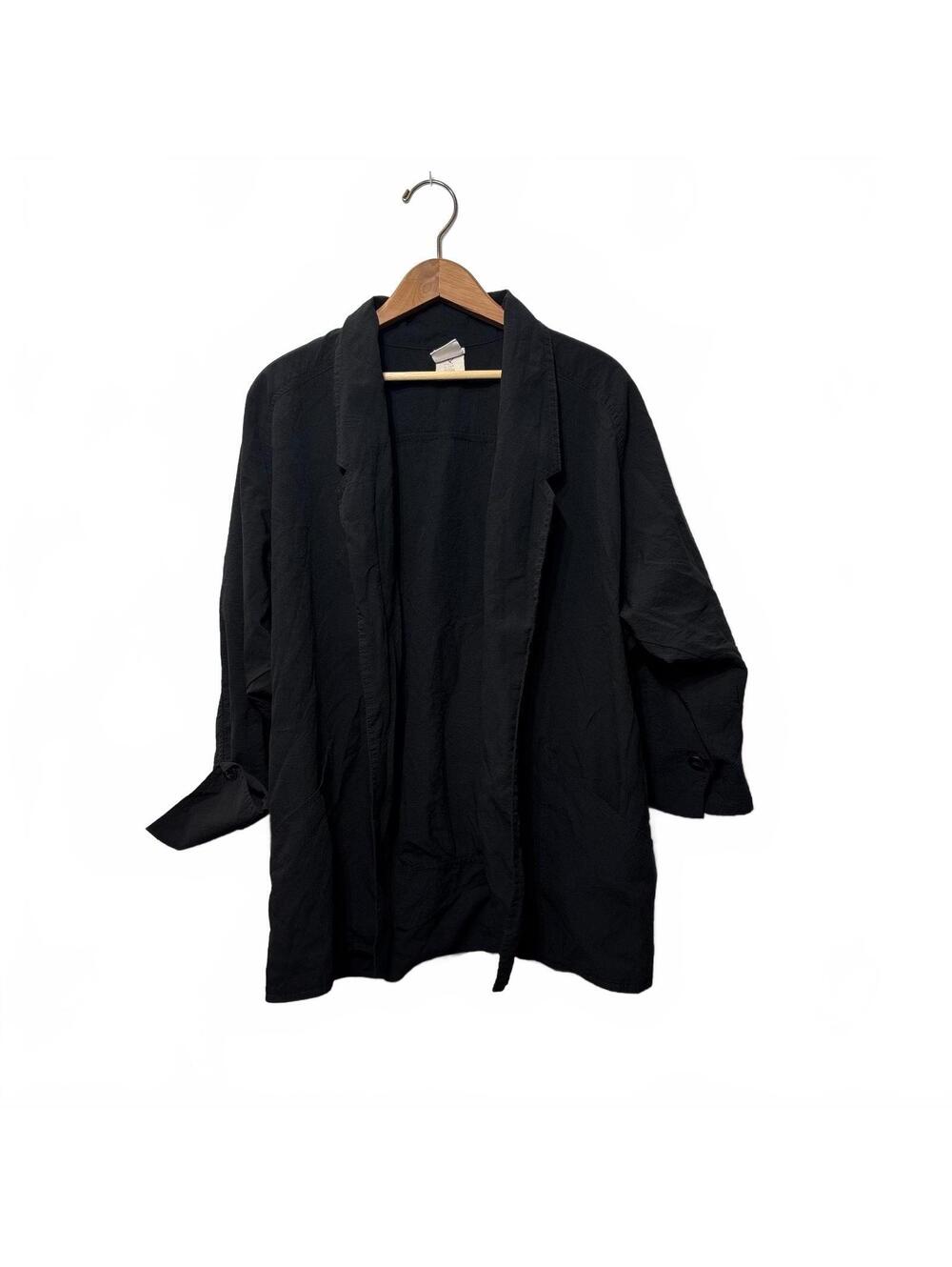 Vintage G.W. Division of Graff Black Open Front Jacket